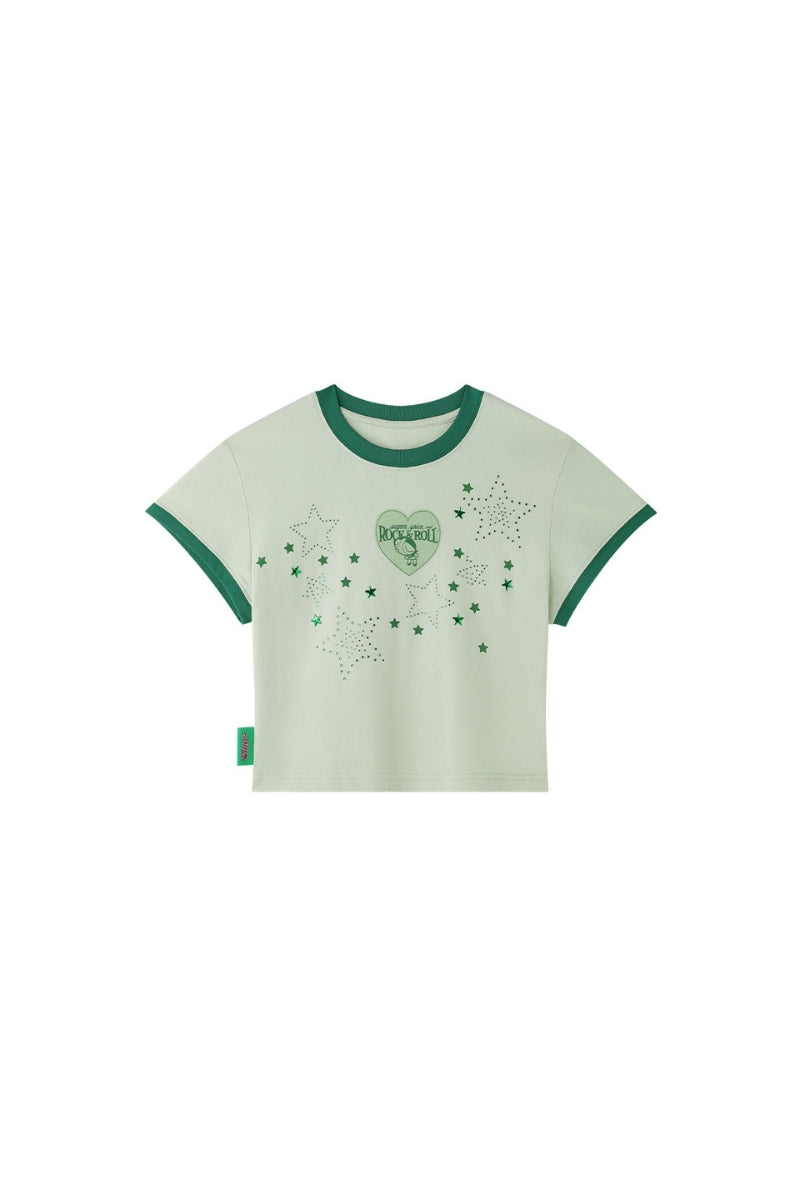 BJHG × The Powerpuff Girls Women Dopamine‑Style Graphic Print Short‑Sleeve Tee