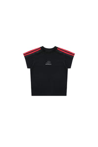 MASONPRINCE Raw Edge Contrast 4-Stripe VI Tee