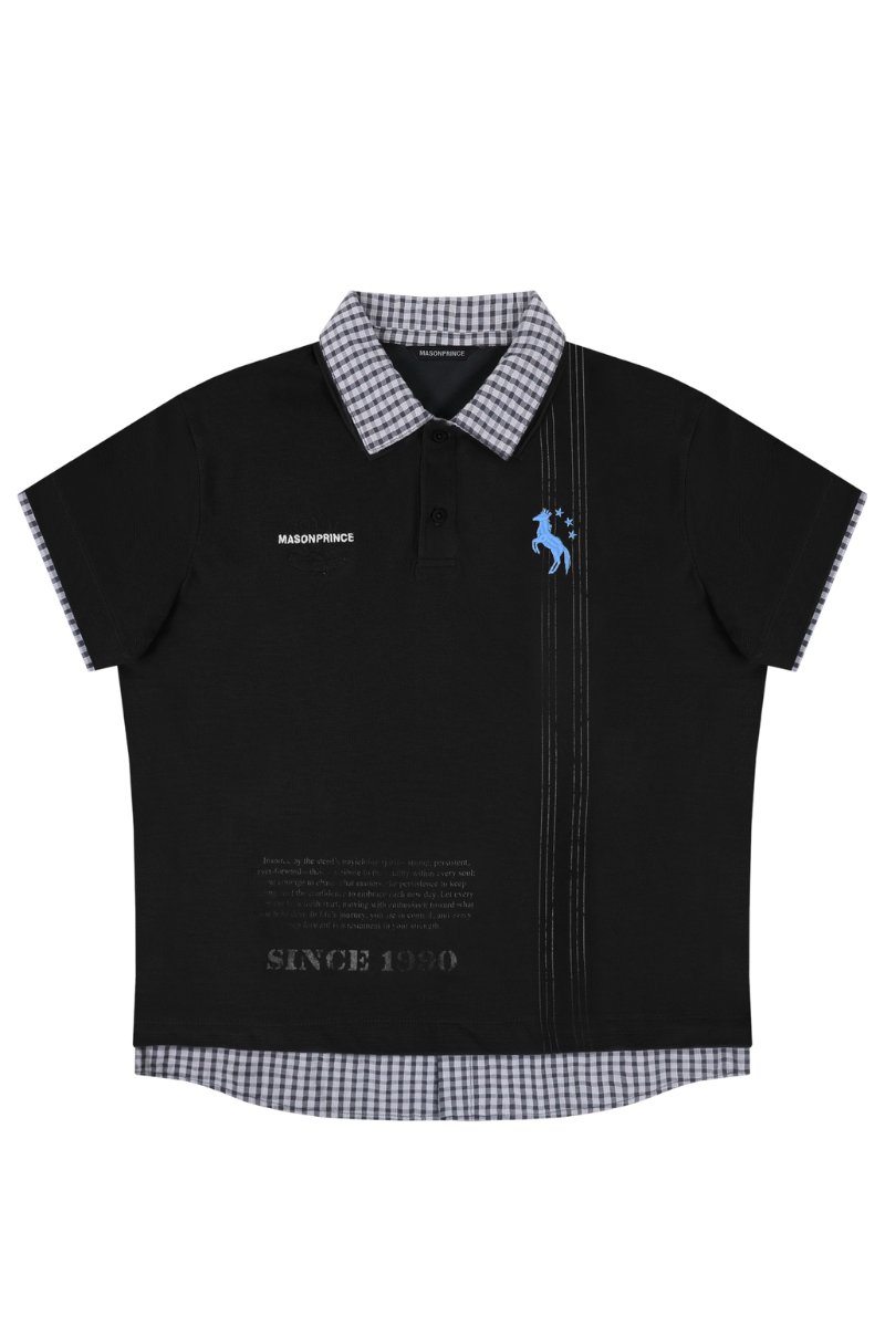 Masonprince Fake Two Polo Tops