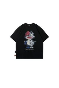 BJHG Unisex Cool‑Touch Quick‑Dry UV‑Protection Cartoon Graphic Short‑Sleeve Tee