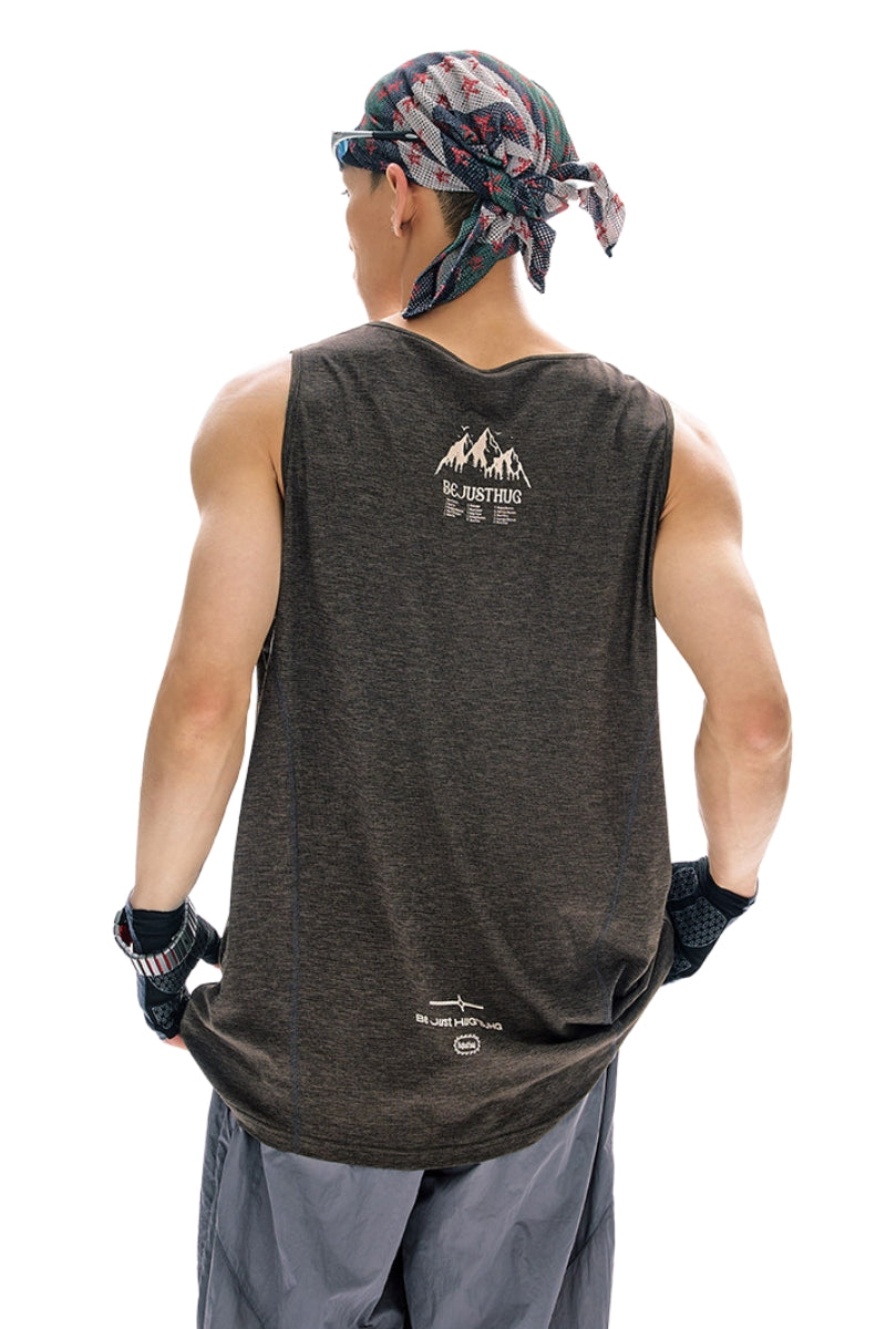 BJHG Men Quick‑Dry Sleeveless Tank Top Summer American Light Outdoor Fitness Vest