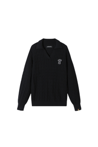Dangerouspeople | Twisted Knit Paper Bag Man Sweater