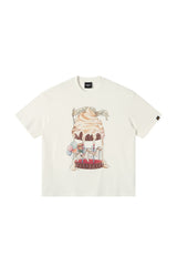 DangerousPeople｜Ice‑Cream Carousel Print Cotton T‑Shirt
