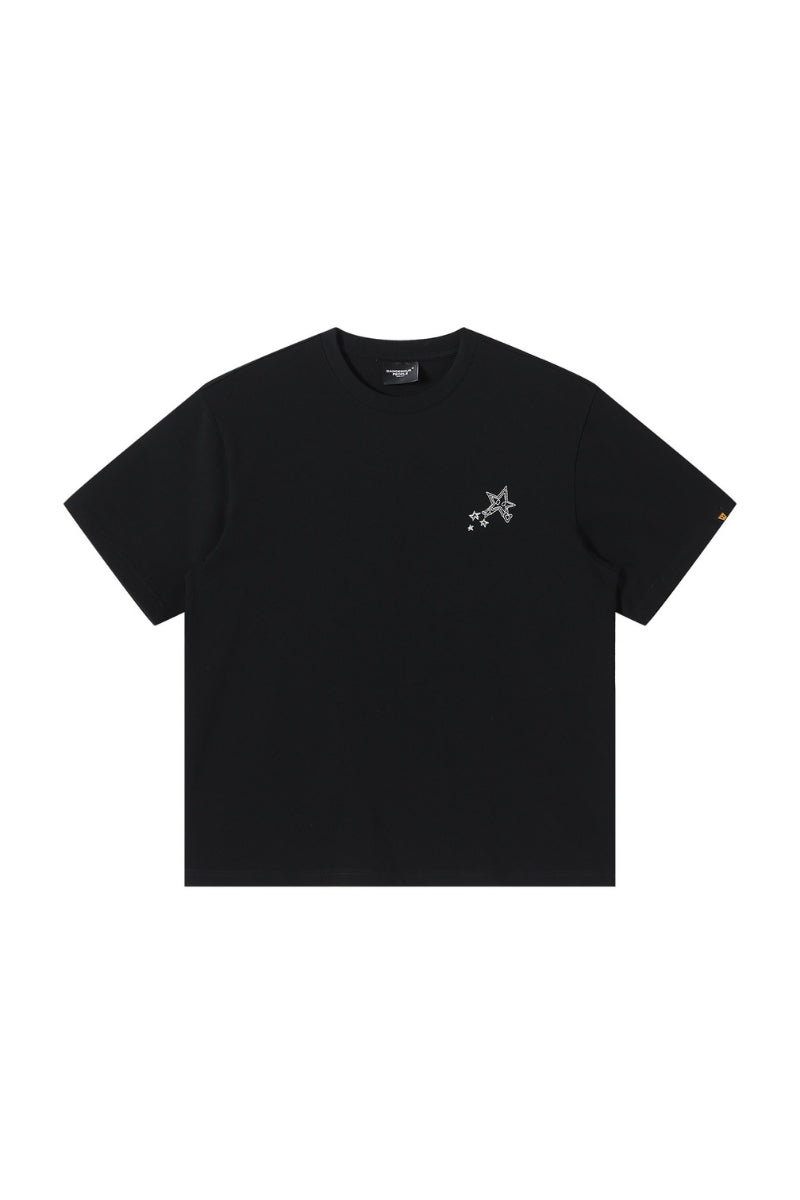 DangerousPeople DSP｜Dashed Horse Print 3D Embroidery Sorona Short‑Sleeve T‑Shirt