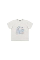 MASONPRINCE "Good morning" Ocean Henley‑Neck Cami & Short Sleeve