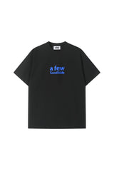 AFGK Basic Double Row Logo Color Block Tee Unisex American Casual T-shirt