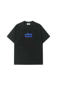 AFGK Basic Double Row Logo Color Block Tee Unisex American Casual T-shirt