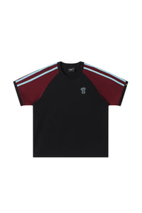 Dangerouspeople DSP Retro Panel Color‑Block Raglan Couple Tee