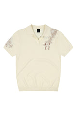 MEDM Vine Embroidered Vintage Casual Tee