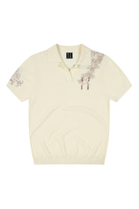 MEDM Vine Embroidered Vintage Casual Tee