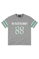 MEDM Star Beaded Stripe Quick Dry Unisex Vintage Jersey Tee