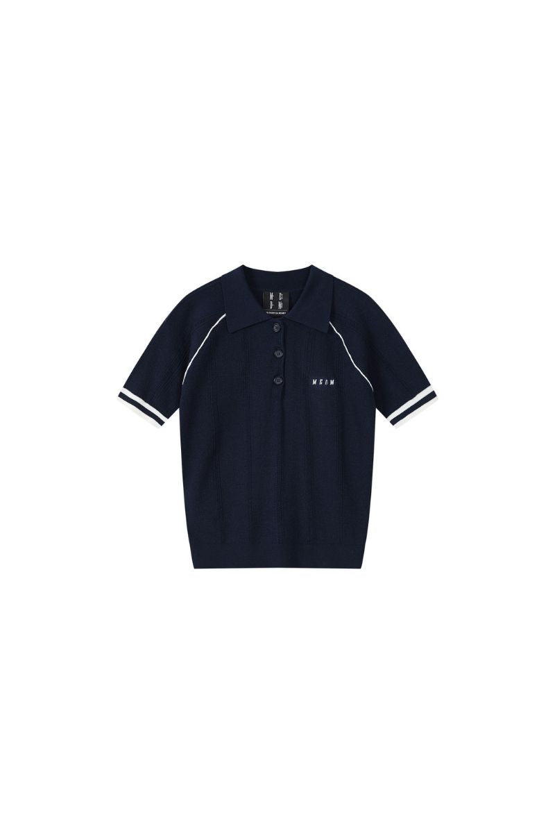 MEDM Jacquard Small LOGO Color MosaicShort Sleeve POLO