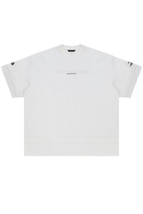 Masonprince  Double Golden Divide Knitted Round-Neck Short T-Shirt