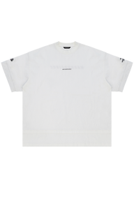 Masonprince  Double Golden Divide Knitted Round-Neck Short T-Shirt