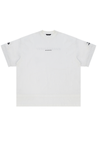 Masonprince  Double Golden Divide Knitted Round-Neck Short T-Shirt
