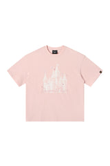 Dangerouspeople DSP Small‑D Castle Firework Embroidery Loose Tee