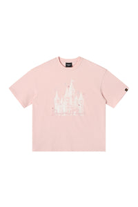 Dangerouspeople DSP Small‑D Castle Firework Embroidery Loose Tee