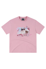MEDM x YAD Healing Pet Photo Print Unisex Crew Neck Tee