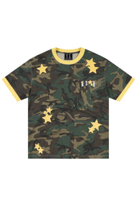 MEDM Camo Star Embroidered Loose Unisex T-Shirt