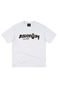 MEDM Camo Print Patch Embroidery Slub Cotton Crew Neck Tee