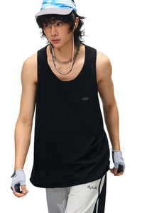 BJHG Men Cotton Sleeveless Tank Top Summer Loose Outdoor Fitness Vest