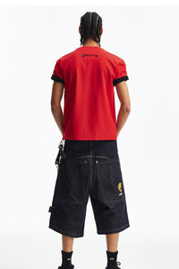 MEDM Jelly Air Cotton Double-Layer Leather Small Four-Character Short Sleeve
