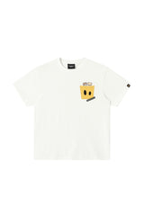 Dangerouspeople DSP Woven Label Pocket Print Tee Loose Drop‑Shoulder Couple T‑Shirt