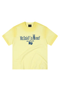 MEDM Gradient Macaron Letter Print Oversized Couple Tee
