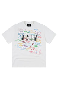 MEDM Graffiti Print UPF40+ Sun Protection American Street Couple Tee