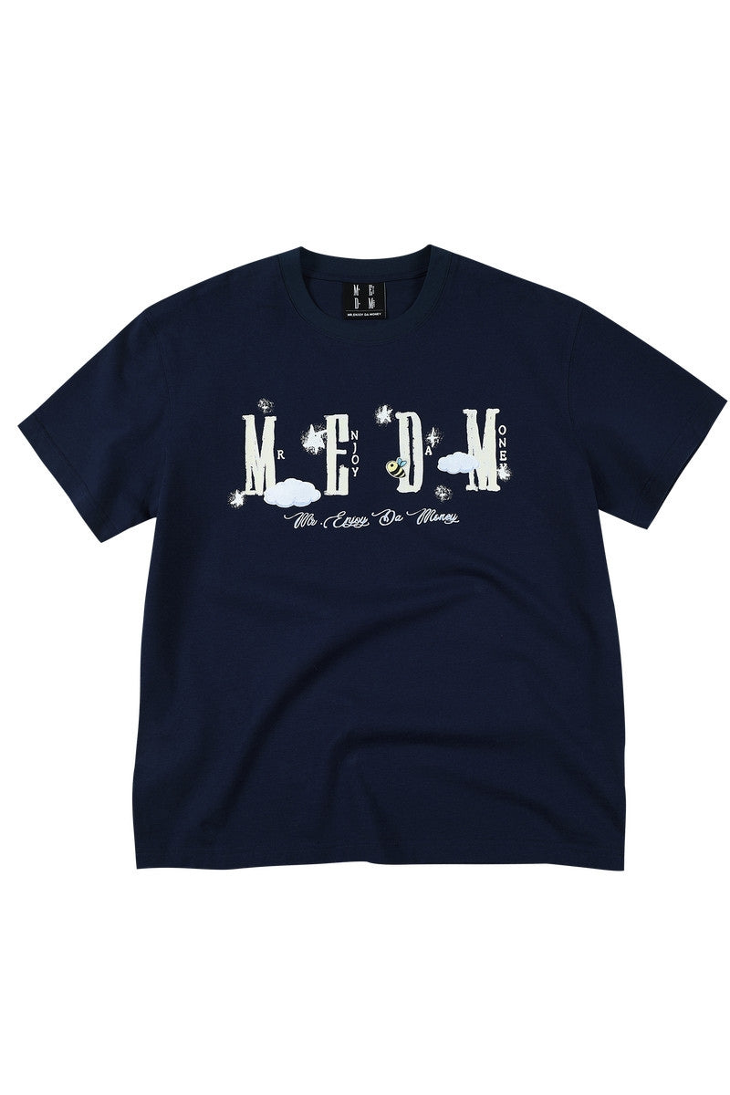 MEDM x Iria's Mailbox Sky Crack Glitter Logo Tee