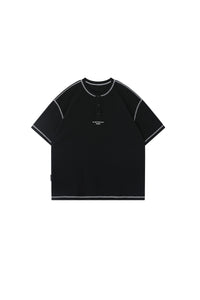 BJHG Waffle Knit Short‑Sleeve T‑Shirt American Loose Unisex Summer Tee