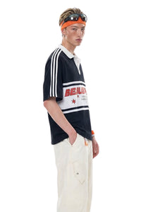 BJHG｜Retro Color‑Block Stripe Polo Shirt, Unisex