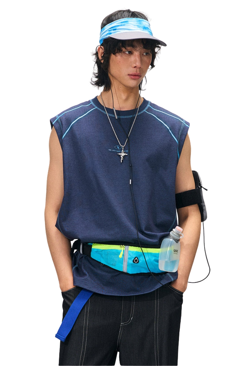 BJHG Men Quick‑Dry Cool Sleeveless Tank Top Summer Basketball Sports Vest