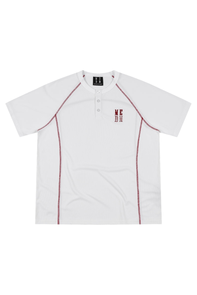 MEDM Contrast Curve Henley Neck Quick Dry Tee
