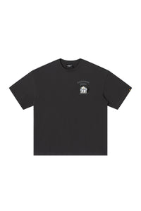 DangerousPeople DSP Detachable Small‑D Crown Print Drop‑Shoulder Tee