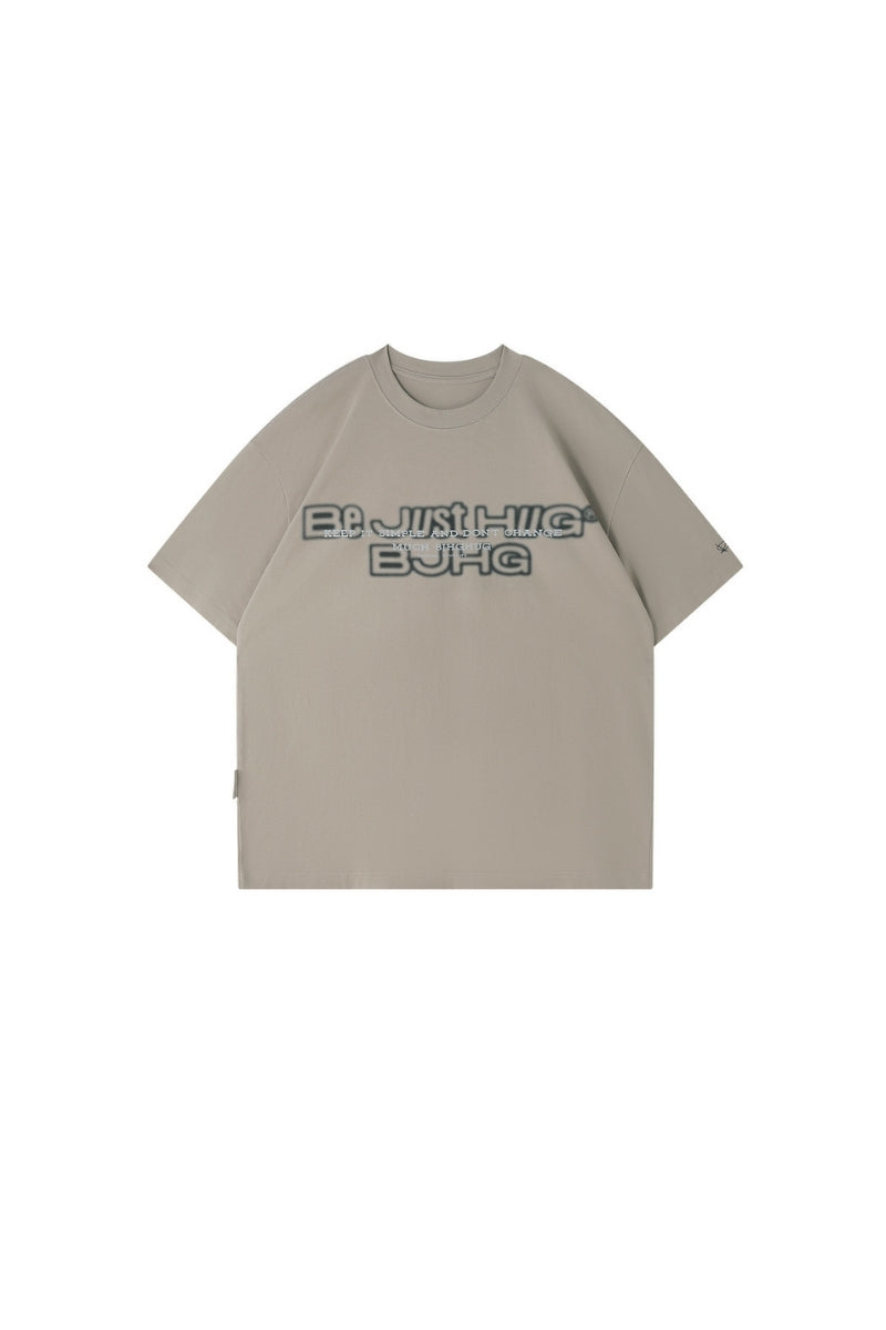 BJHG Summer Loose Couple T‑Shirt American Street Style Letter Print Short Sleeve Top