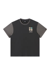 Dangerouspeople DSP Logo Small‑D Color‑Block Summer Cool‑Touch Couple Tee