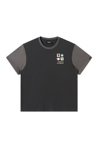 Dangerouspeople DSP Logo Small‑D Color‑Block Summer Cool‑Touch Couple Tee
