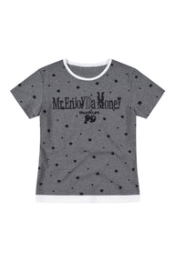 MEDM Fake Two-piece Star Polka Dot Women Tee