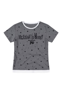 MEDM Fake Two-piece Star Polka Dot Women Tee