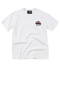 MEDM x EVA NEVER END Chibi Group Figure Star Print Crew Neck Summer Trendy Tee