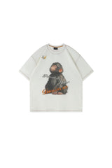 BJHG Men Cool‑Touch Sun‑Protection Quick‑Dry Tee American Retro Print Luxury Summer Top