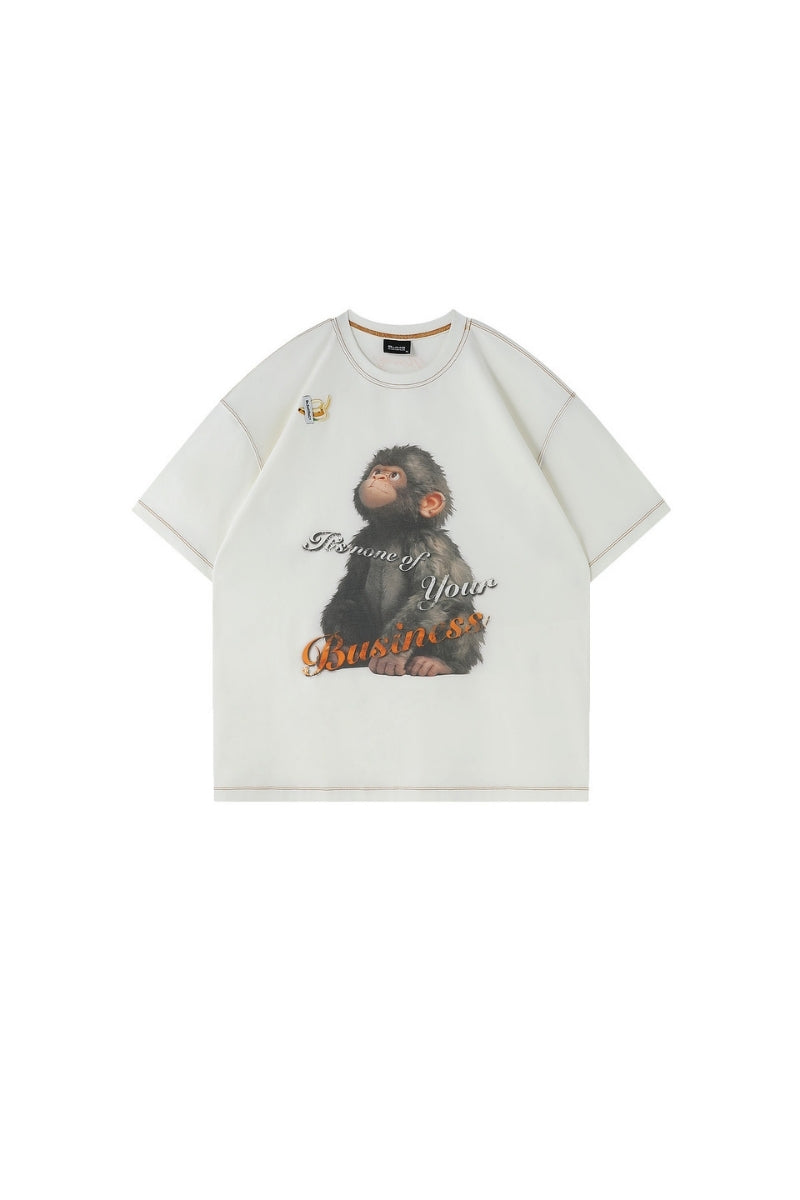 BJHG Men Cool‑Touch Sun‑Protection Quick‑Dry Tee American Retro Print Luxury Summer Top