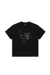 Dangerouspeople DSP Dog Patch Embroidered Loose Short Sleeve Tee