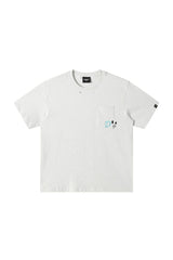 Dangerouspeople DSP Colorful Wave Embroidery 100% Cotton Loose Tee