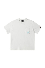 Dangerouspeople DSP Colorful Wave Embroidery 100% Cotton Loose Tee