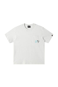 Dangerouspeople DSP Colorful Wave Embroidery 100% Cotton Loose Tee