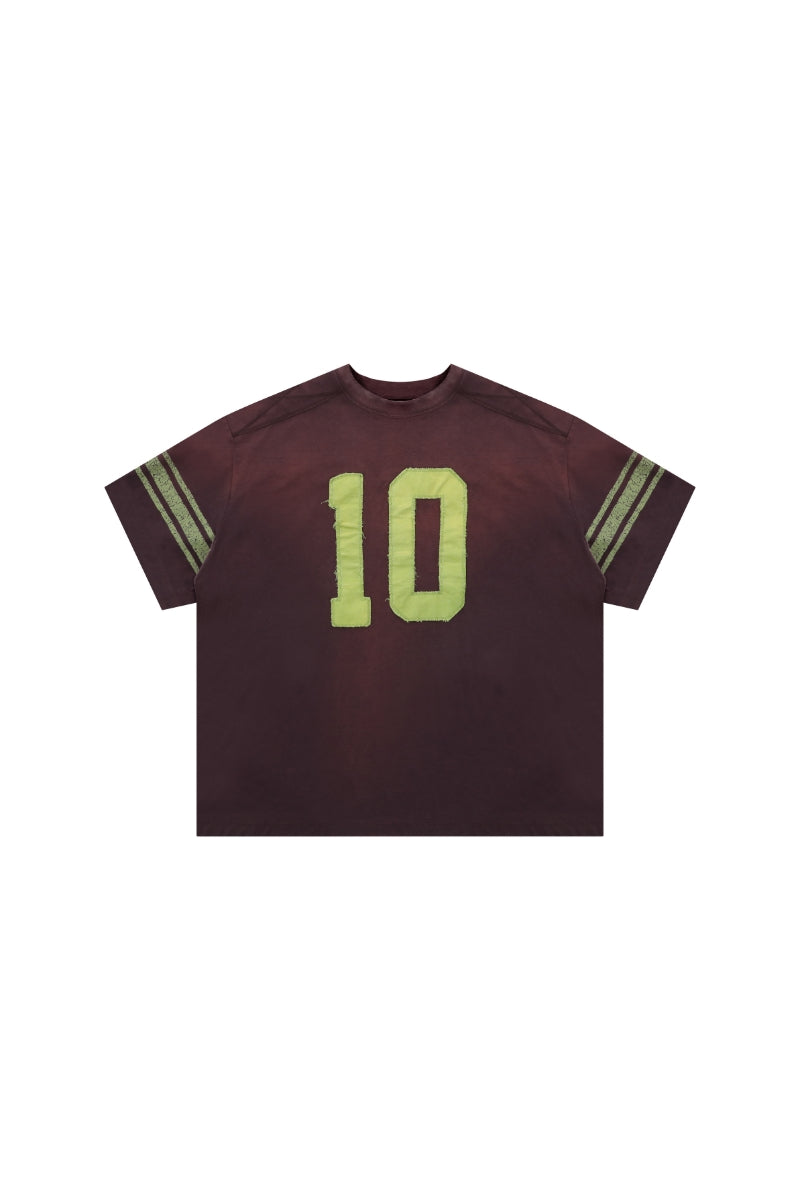 MASONPRINCE No.10 Team Faded Patch Linen Cotton Short Sleeve Tee