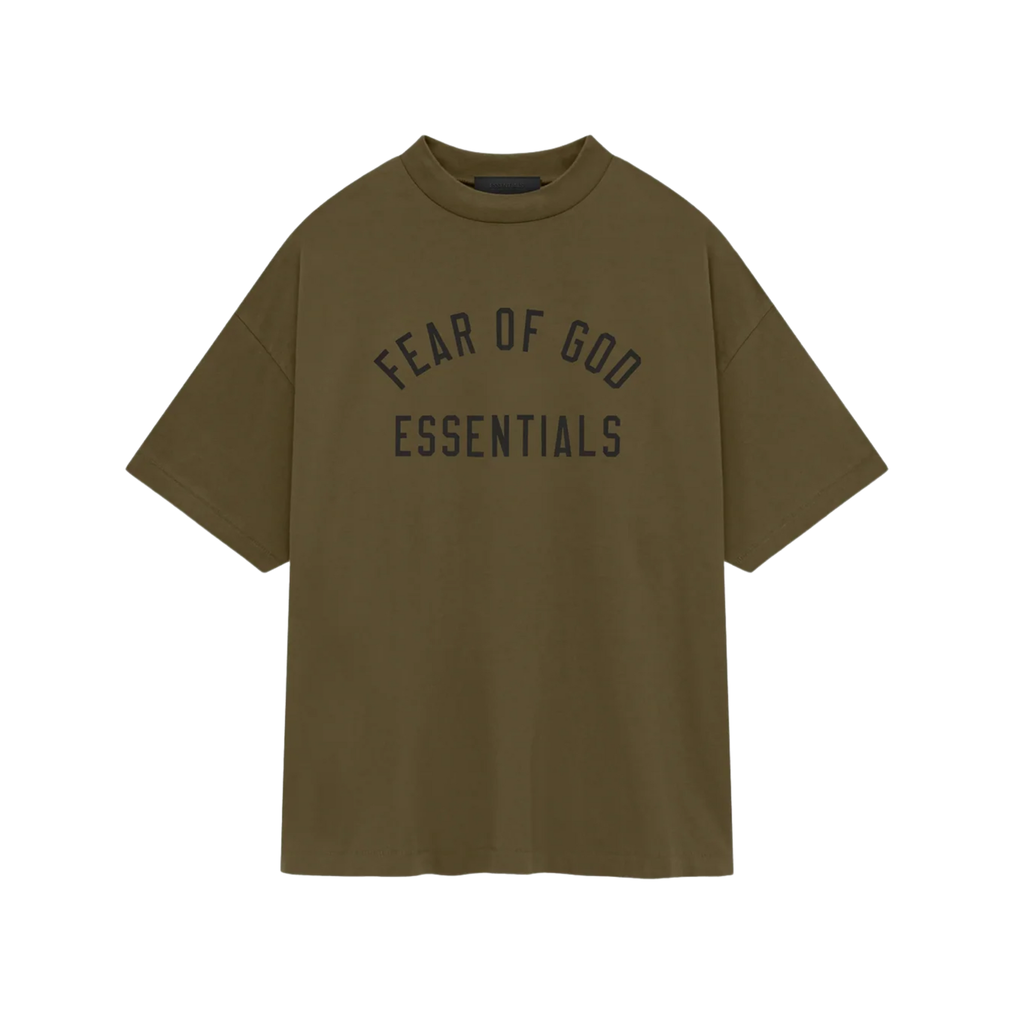 Fear Of God Essentials FW24 Jersey Crewneck Tee Olive