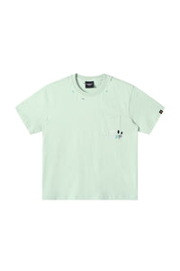 Dangerouspeople DSP Colorful Wave Embroidery 100% Cotton Loose Tee
